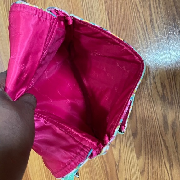 Vera Bradley Mailbag Tutti-Frutti Paisley Print Bag Crossbody Green Multicolored - Picture 4 of 8